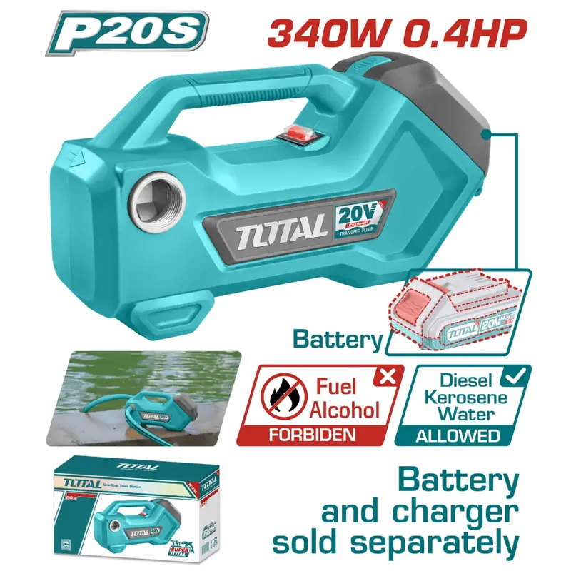 20V Cordless Transfer Water Pump – 760 Gal Capacity (Battery & Charger Not Included) 1