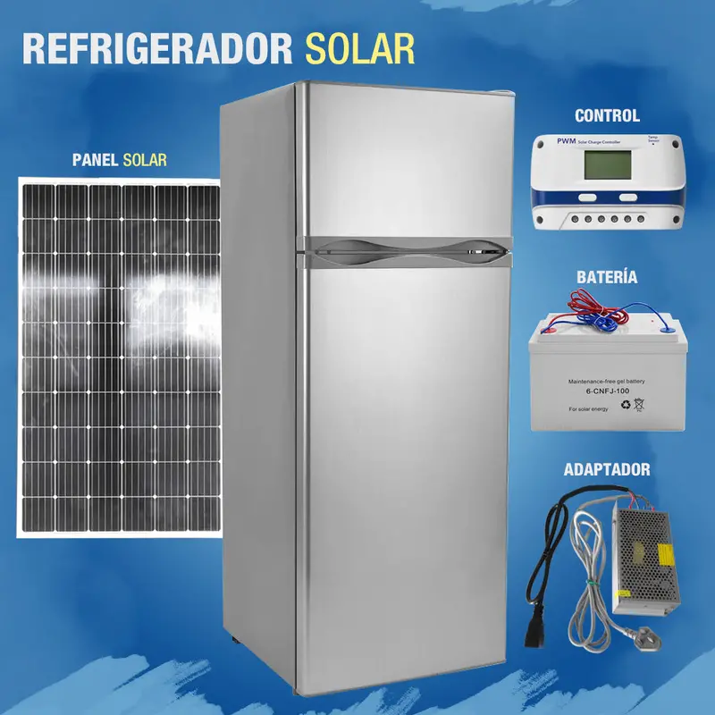 218 L Dual-Door Solar Refrigerator – 80 W, Dc 12V/24V, 300 W Panel Compatible 1