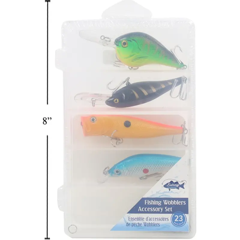 23-Piece Fishing Wobbler Accessory Set In Color-Labeled Plastic Box 1