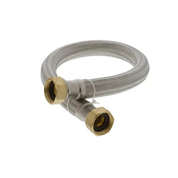 24" Braided Stainless Steel Water Heater Hose (3/4" Fpt X 3/4" Fpt) 1