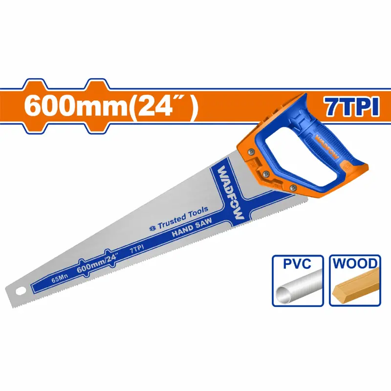 24-Inch Hand Saw – 7 Tpi, 0.9 Mm Blade Thickness, Tooth Protector Included 1