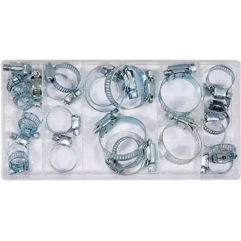 26-Piece Assorted Hose Clamp Collection – Stainless Steel And Adjustable Clamps 1