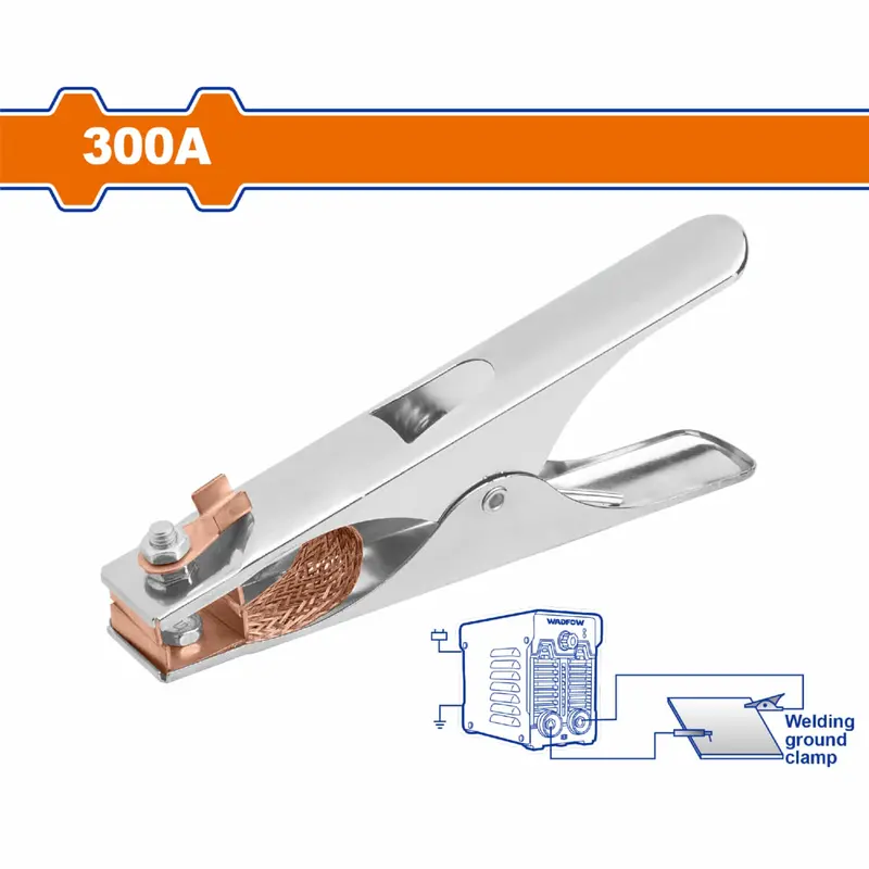 300A Ground Clamp For Welding – 60 Mm Max Jaw Opening, 170 Mm Overall Length 1