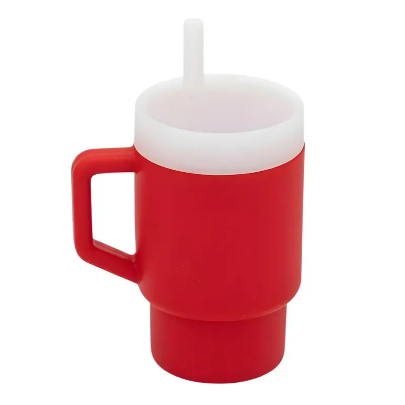 310Ml Red Silicone Sippy Cup With Straw – Leak-Proof Kids’ Water Bottle 1