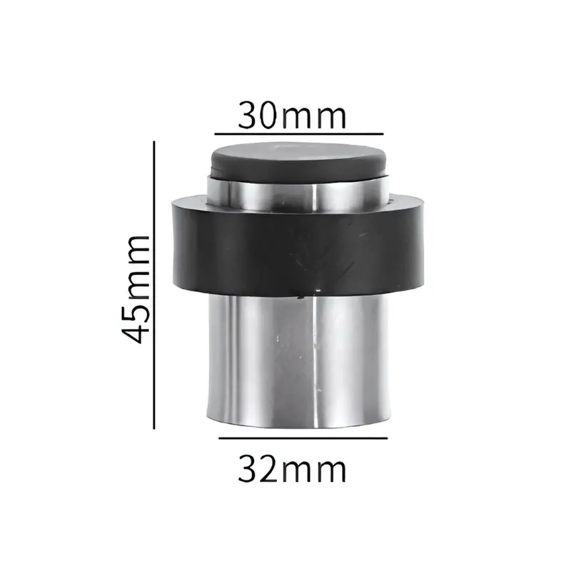 32 Mm Stainless Steel Door Stop – Adhesive Or Screw-Mount Impact Dampener 1