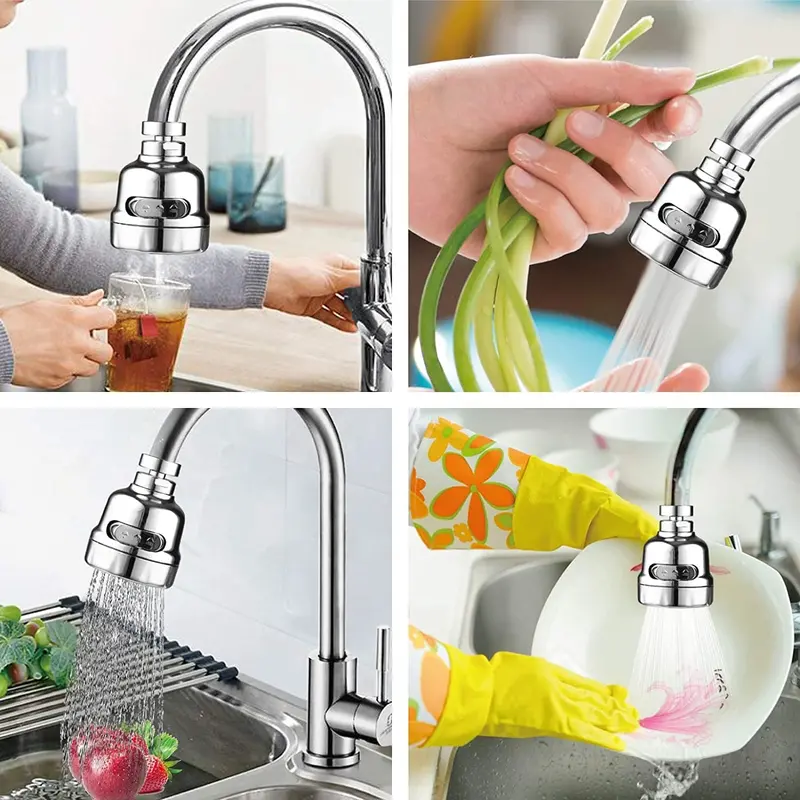 360° Rotating Faucet Nozzle With 3-Mode Spray Function 1