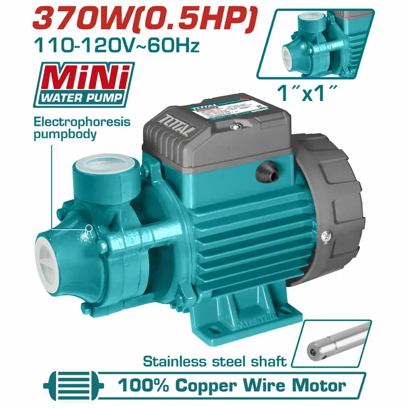 370W High-Efficiency Peripheral Water Pump – 110–120V, 30L/Min Flow, 8M Suction Lift 1