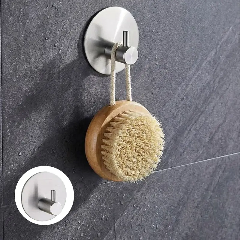 3M Adhesive Stainless Steel 304 Round Hook – 4.5X4.5 Cm Multipurpose Bathroom & Kitchen Mounting Hook 1