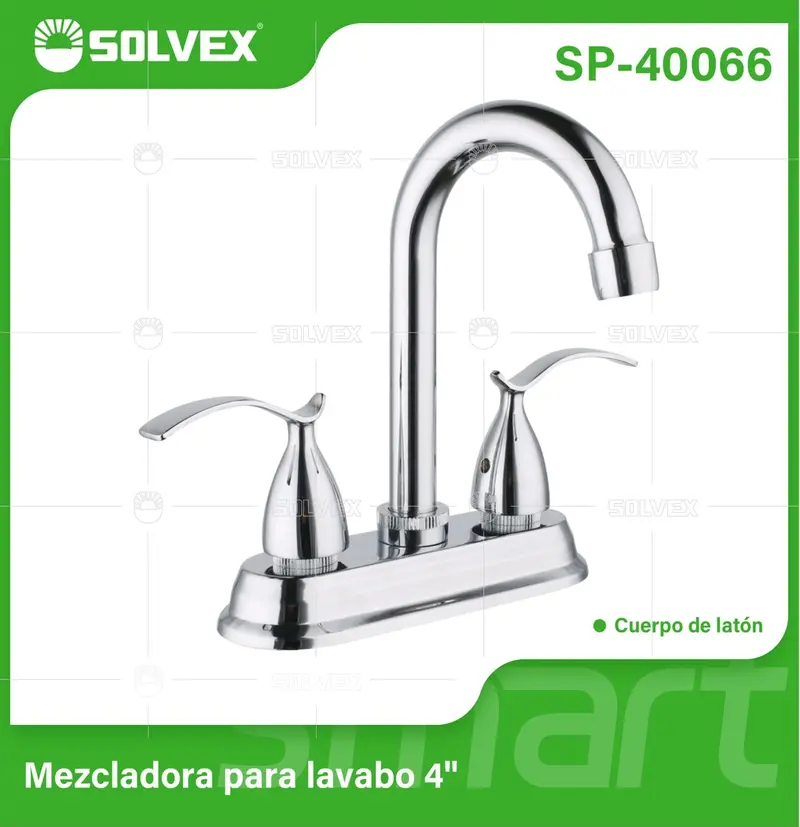 4" Elegant Basin Mixer – Single-Hole Deck-Mount Faucet With Dual-Temperature Lever Controls 1