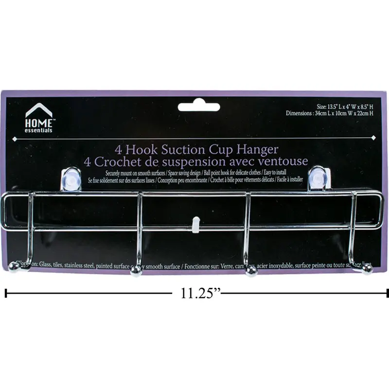 4-Hook Adhesive Ventouse Wall Mount Hanger 1