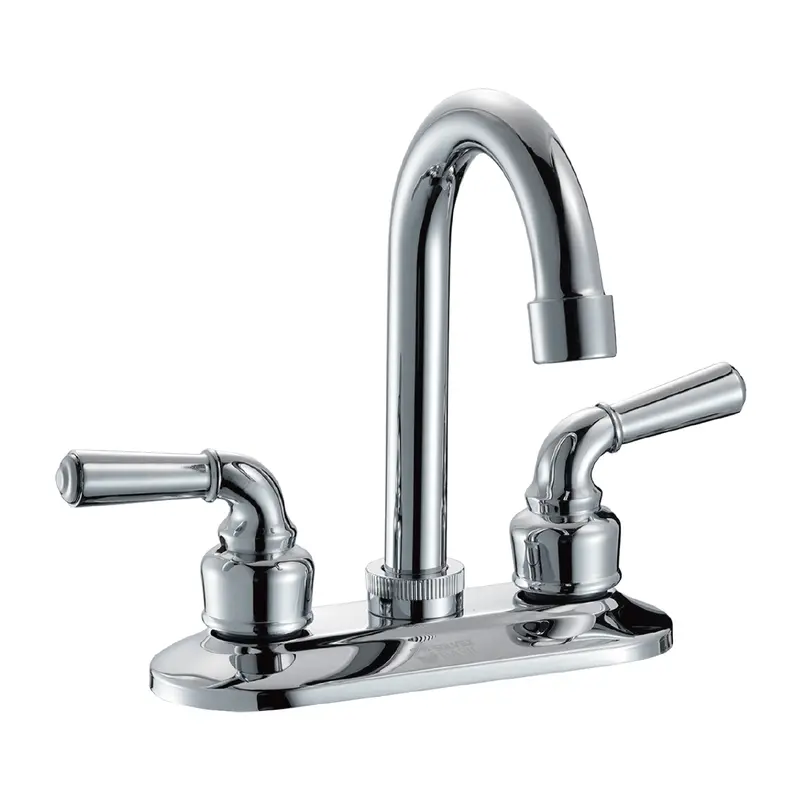 4-Inch Bathroom Faucet – Bright Chrome Lever-Handle Basin Mixer 2
