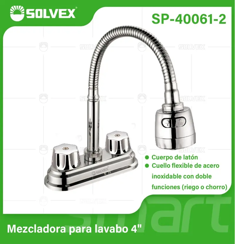 4-Inch Flexible Spout Bathroom Or Bar Faucet With Dual-Mode Spray (Spray & Stream) And Hot/Cold Control 1