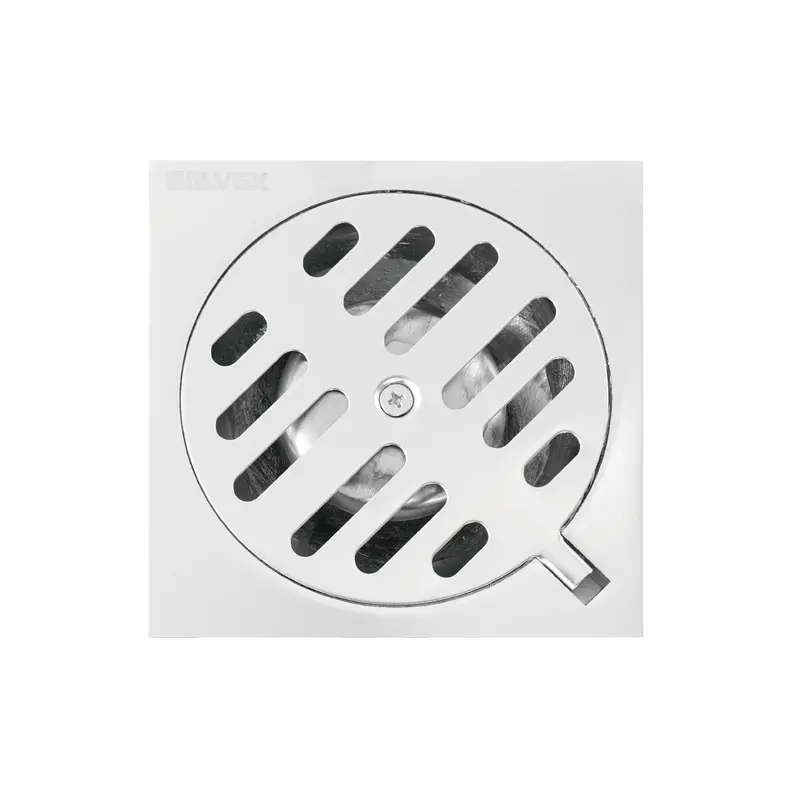 4-Inch Square Floor Drain With Anti-Odor Trap – Polished Chrome Finish 2