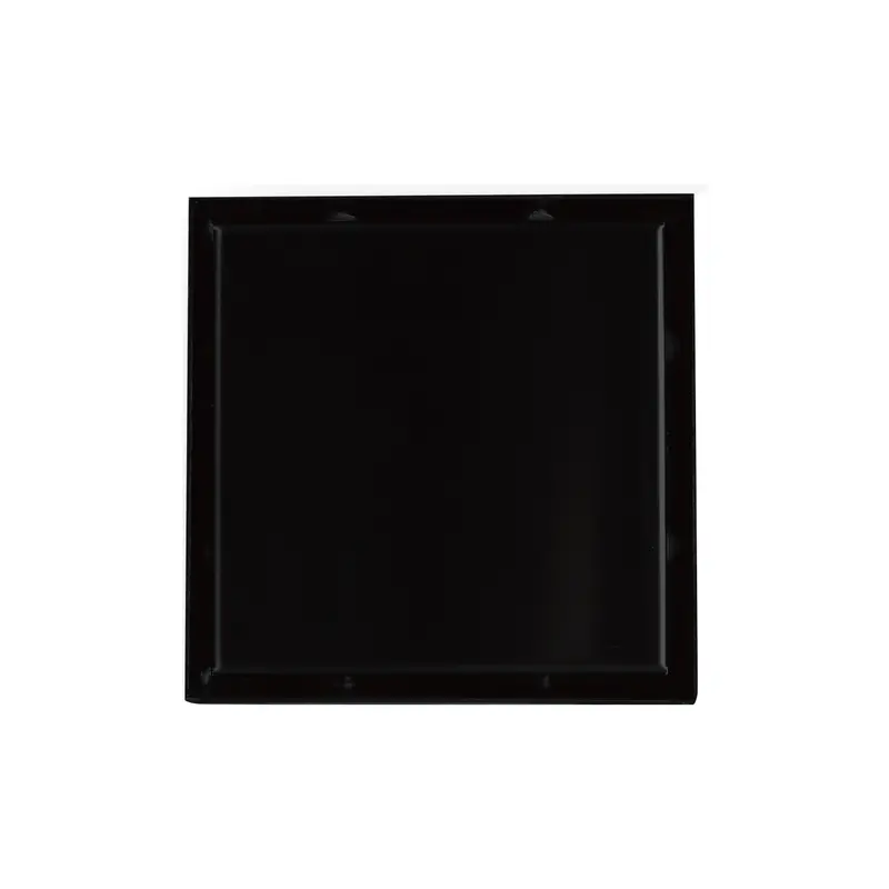 4-Inch Square Shower Floor Drain – 10X10Cm Matte Black Stainless Steel (No Finish Specified) 2