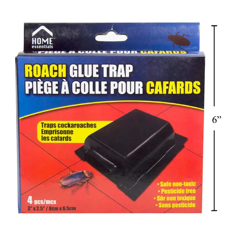 4-Pack Sticky Roach Trap Kit For Indoor Pest Control 1