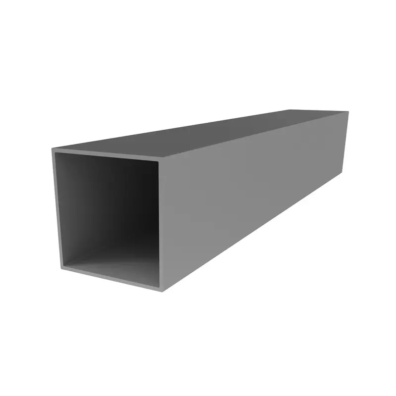 4" × 4" Square Tube – 1.8 Mm Thick, 5.85 M Length, 15-Micron Silver Anodized Finish 1