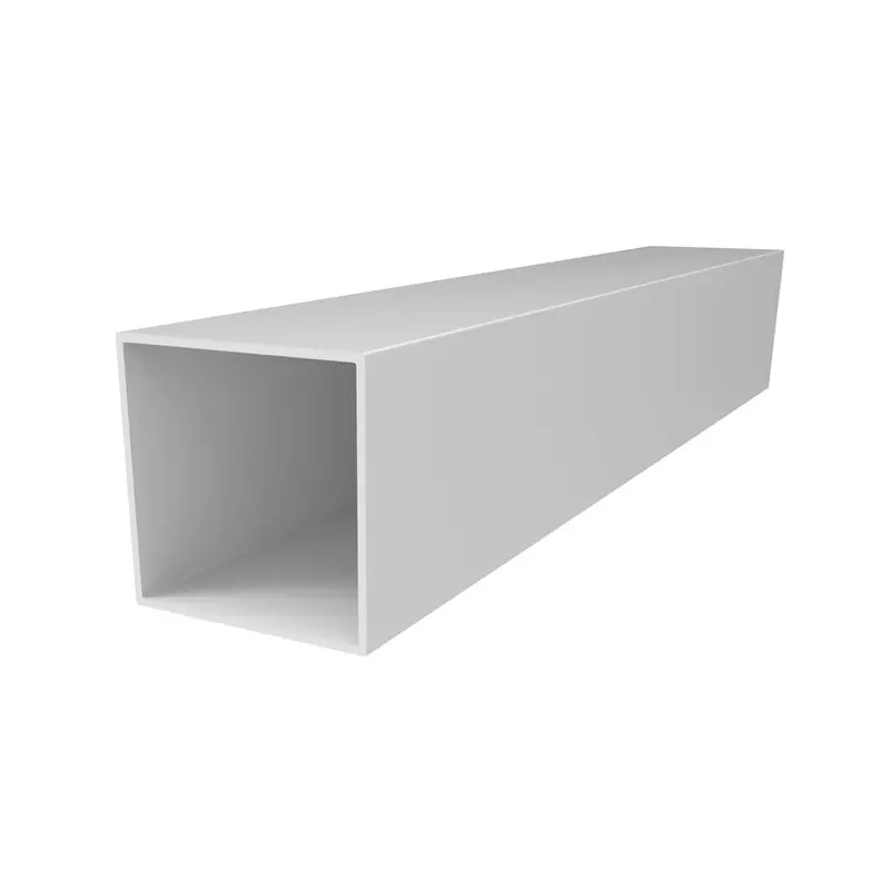 4" × 4" Square Tube – 1.8 Mm Thick, 5.85 M Length, White Powder-Coated Finish 1