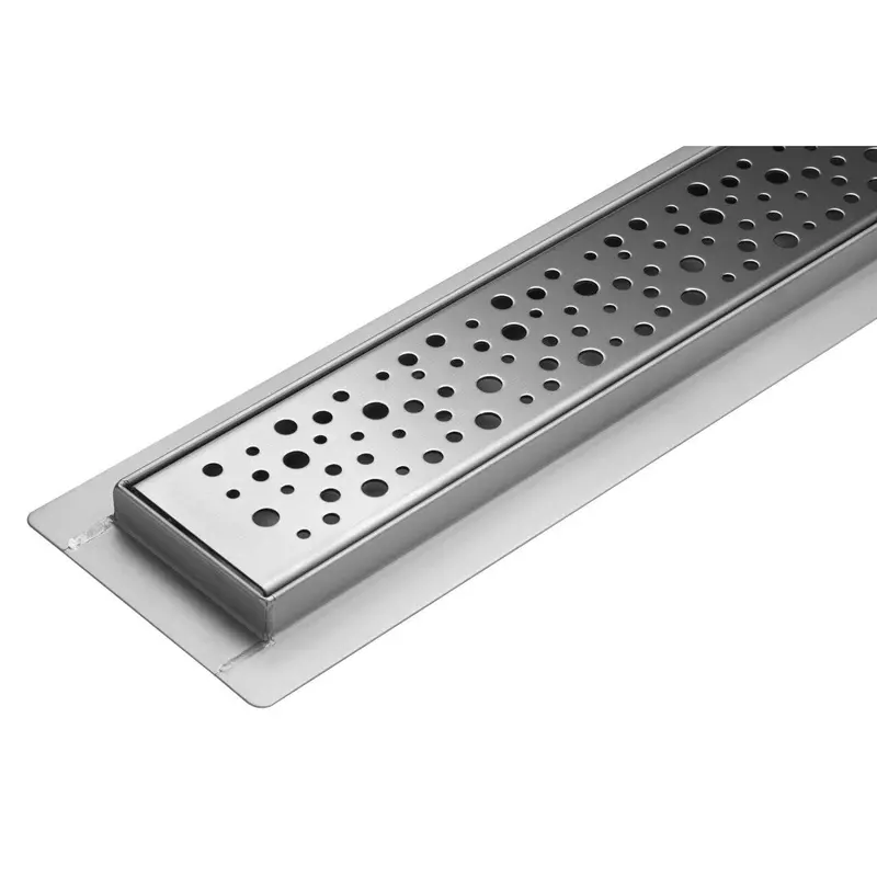 40 Cm Linear Floor Drain With Rotating Trap And Rectangular Grate 1