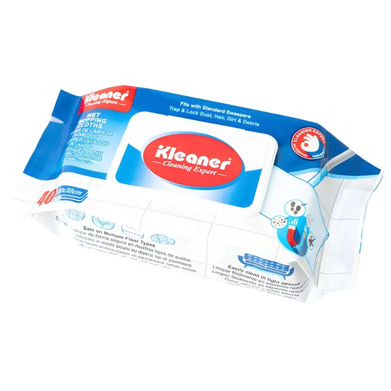 40-Pack Pre-Moistened Floor Wipes (20X30 Cm) – Ready-To-Use Wet Mop Pads 1