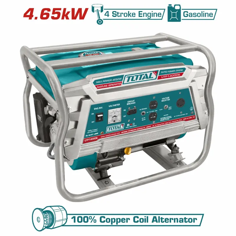 4650W Gasoline Generator – Dual Voltage (110V/220V), 60 Hz, Ohv 4-Stroke Engine 1