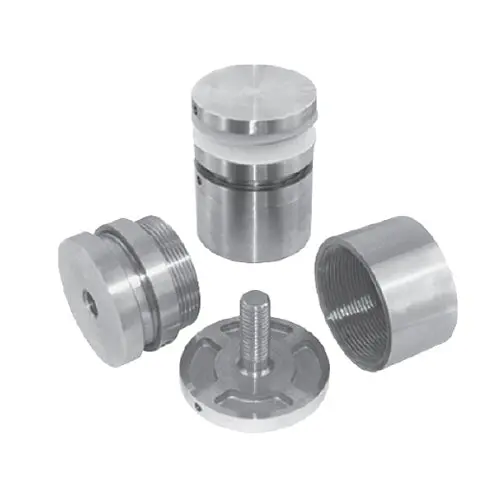 48Mm Adjustable Glass Railing Button – Satin Finish, Fits Up To 15Mm Glass 1