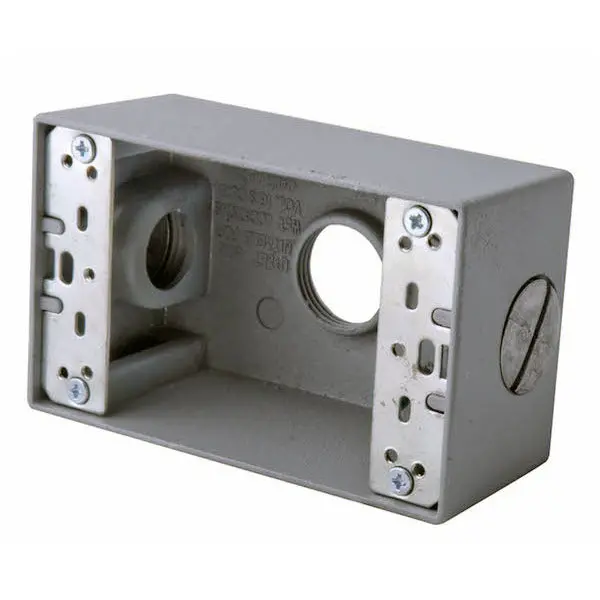 4″×2″ Outdoor Electrical Box – Single ½″ Entry, 3 Knockouts (2″×4-9/16″×2-13/16″) 1