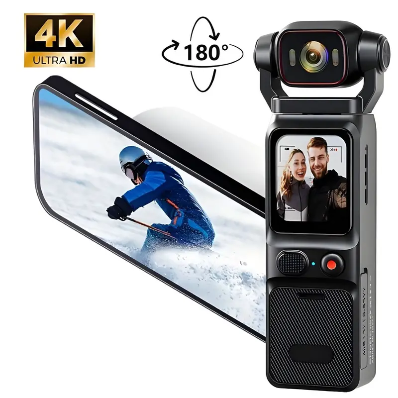 4K 30Fps 6-Axis Pocket Gimbal Camera L18 – Ip65 Rated, 3000 Mah Battery, 1.69" Display 1