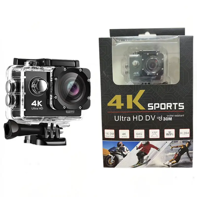 4K Ultra Hd Waterproof Action Camera – 30M Submersible, Wi-Fi Enabled, Helmet Mount Included 1