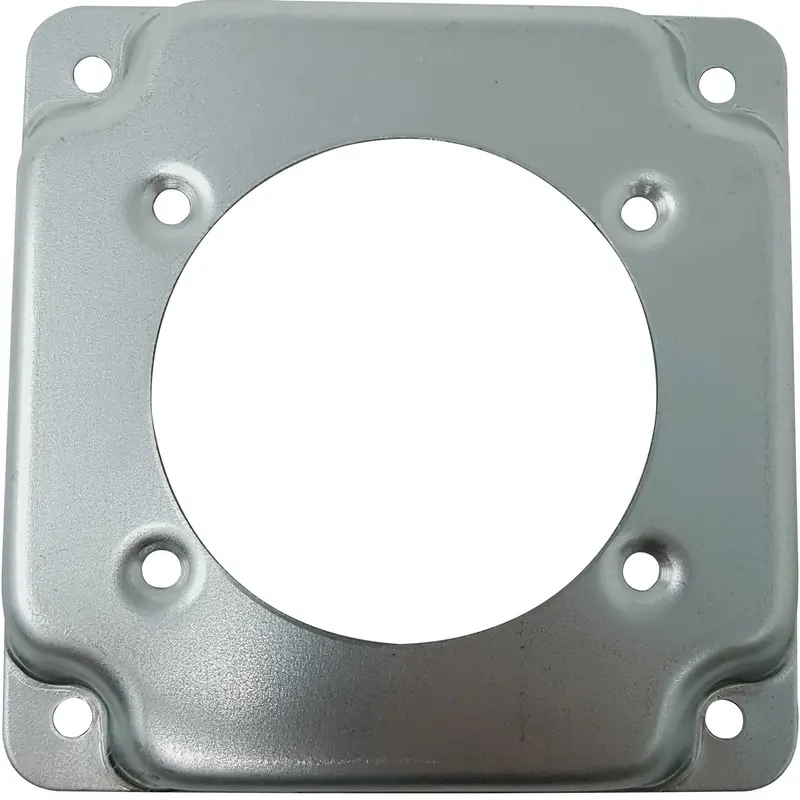 4X4 Metal Cover Plate For Electrical Box – 220V, 50A Industrial Receptacle Cutout 1