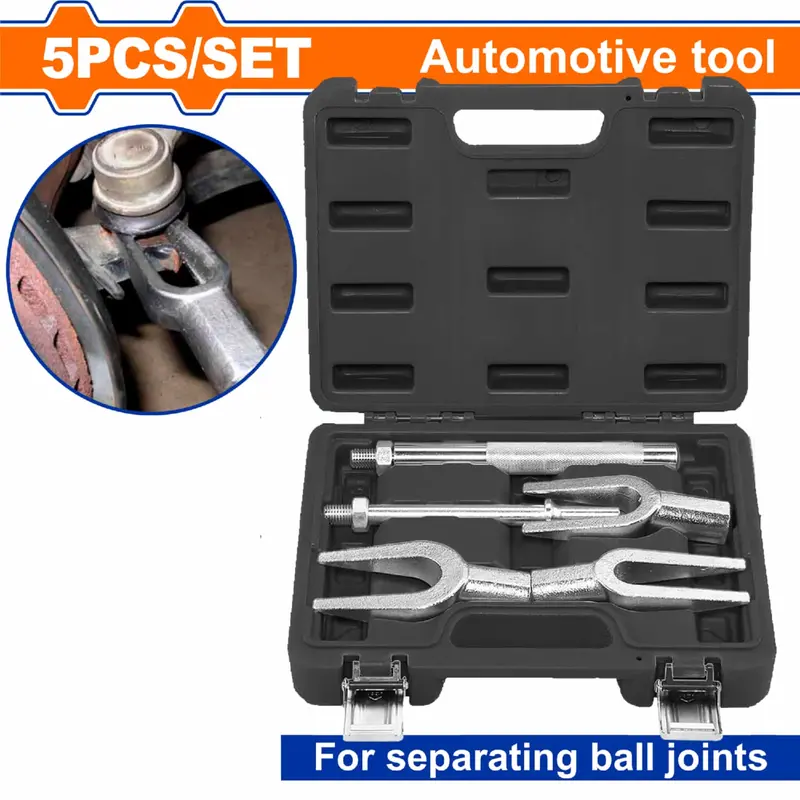 5-Piece Ball Joint & Control Arm Separator Set – Carbon Steel Fork & Jaw Tools For Suspension Repair 1
