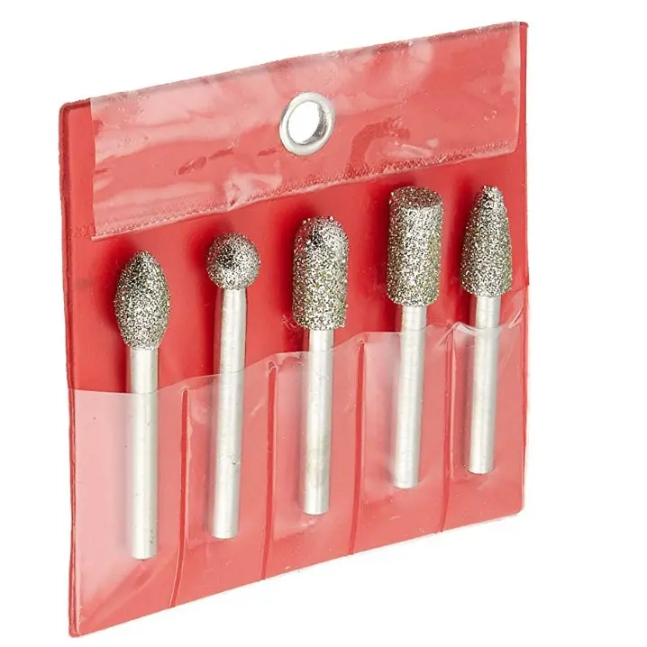 5-Piece Diamond Core Bit Set – 1/4" Shank, For Glass, Natural Stone, And Concrete 1