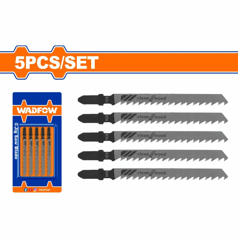 5-Piece Hcs Jigsaw Blades For Wood – 74 Mm Length, 6 Tpi, Ground & Tapered Teeth 1