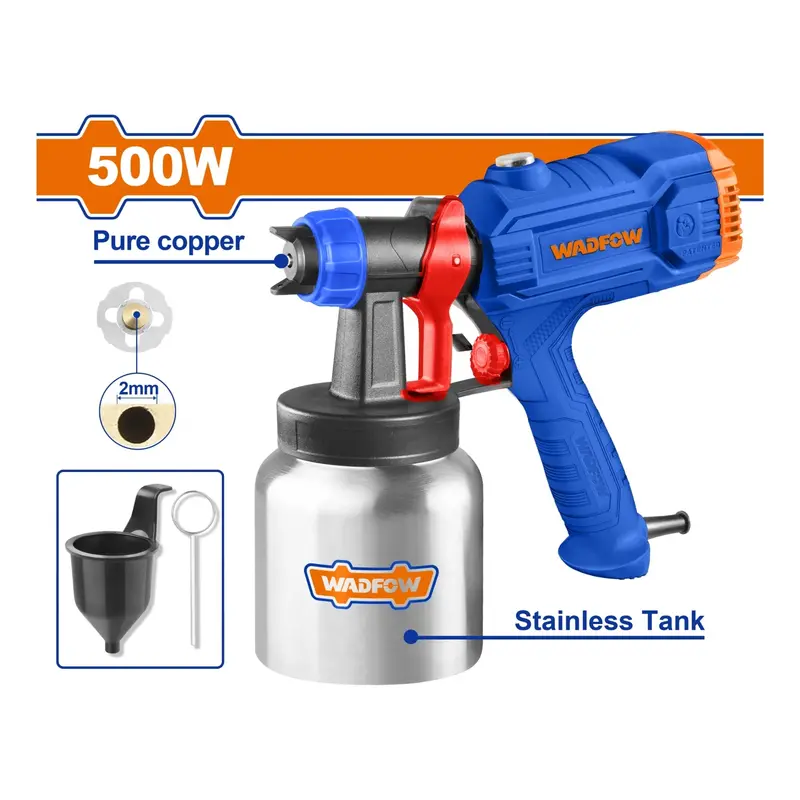 500W Airless Paint Sprayer – 800 Ml Tank, 110–120V Ac, 50/60 Hz 1