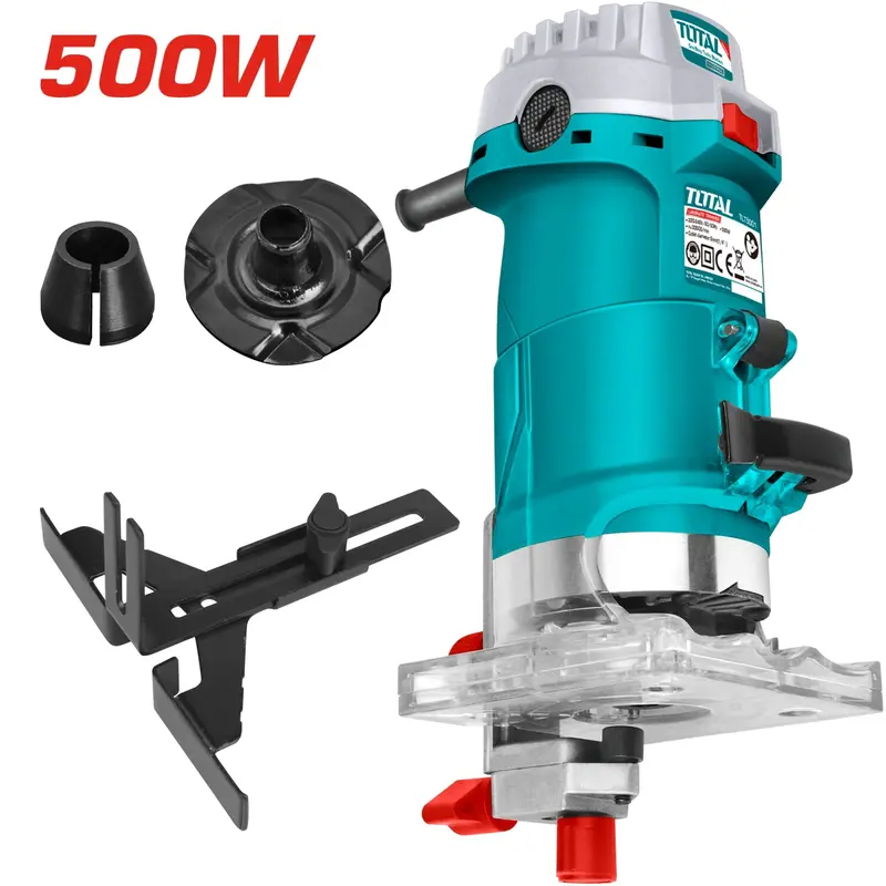 500W High-Speed Router – 6 Mm Shank Compatibility, 33,500 Rpm, 0–60 Mm Depth Adjustment, 110–120V/60Hz 1