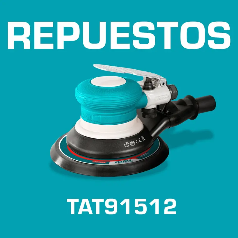 6" (150Mm) Pneumatic Orbital Sander Replacement Parts – Tat91512 1