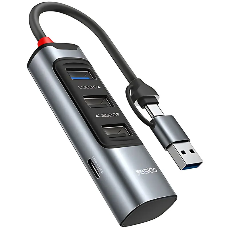 6-In-1 Usb Hub Adapter – High-Speed Dock With Usb-C, Usb 3.0 & Usb 2.0 Ports 1
