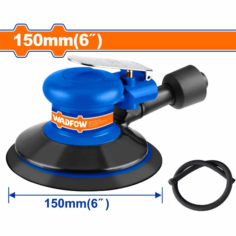 6-Inch Pneumatic Orbital Sander – Cordless Air-Powered, 1/4-Inch Inlet, 90 Psi (6.3 Bar) 1