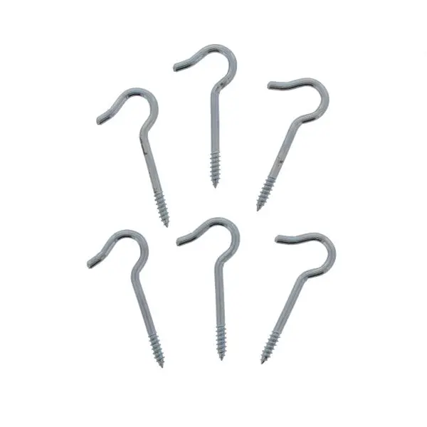 6-Pack Of 1-11/16 Inch Galvanized Ceiling Hooks #12 1