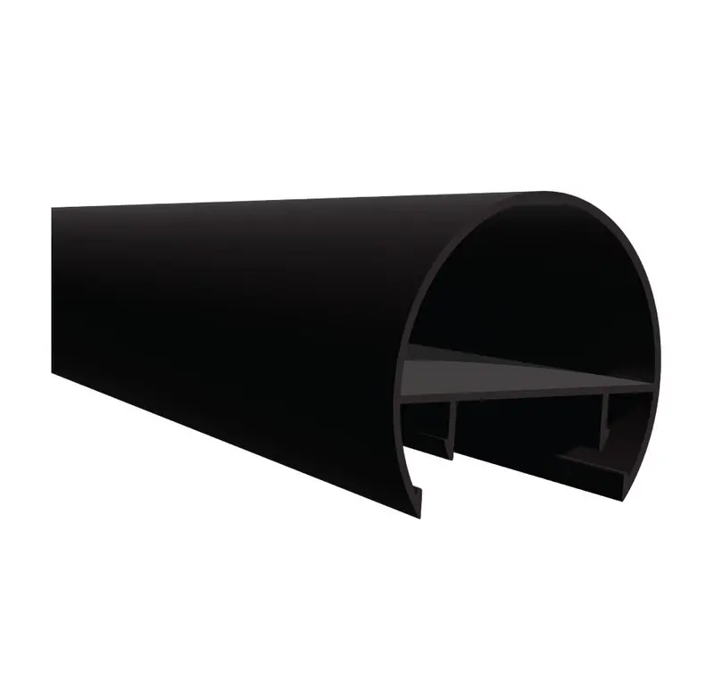 60Mm Black Anodized Aluminum Round Handrail Tube – 5.85M Length 1