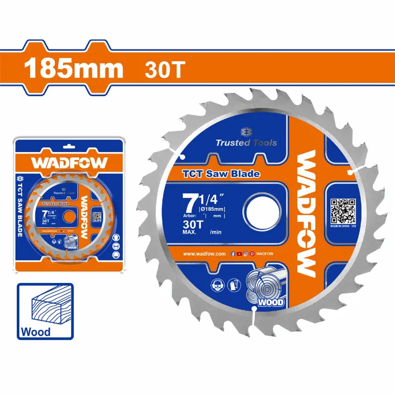 7-1/4" Tct Wood Cutting Circular Saw Blade – 30-Tooth With 16Mm Arbor Adapter For Clean, Fast Cuts 1