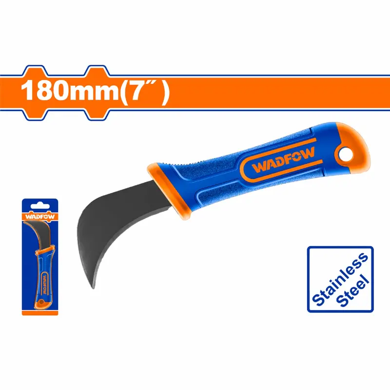 7" Curved Stainless Steel Utility Knife – Precision Blade For Detailed Cutting Tasks 1