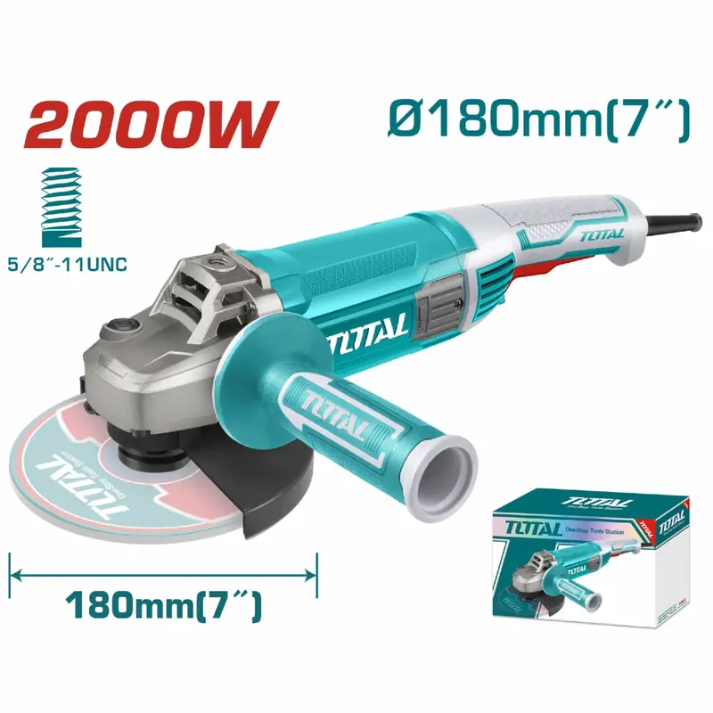 7-Inch High-Power Angle Grinder – 2000W, 110–120V, 8450 Rpm, 5/8"–11 Unc Shaft 1