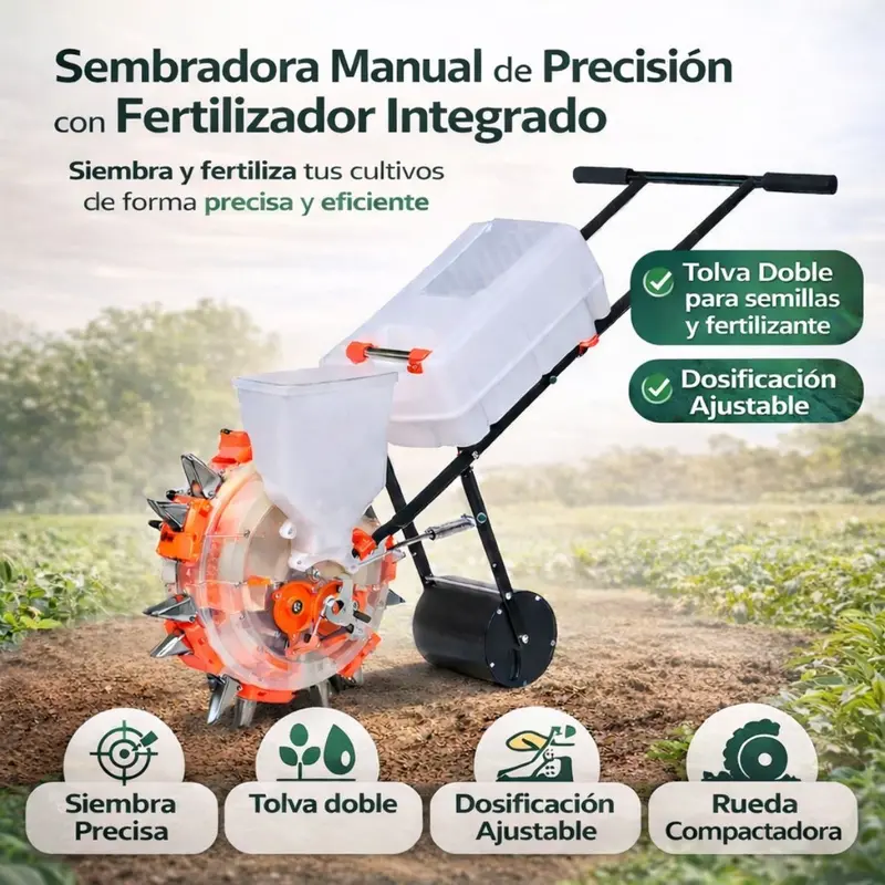 7-Outlet Manual Seed & Fertilizer Planter – Adjustable Dispenser For Vegetables, Corn & Small Seeds 1