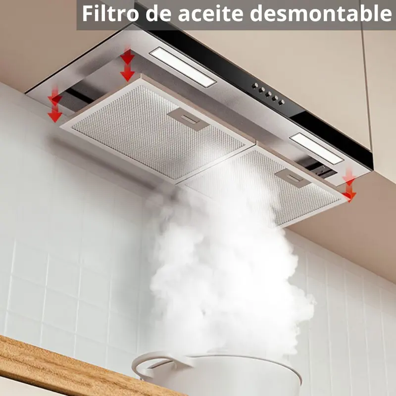 700 Mm Built-In Kitchen Range Hood – Copper Motor, 22 M³/Min Suction, 390 Pa Static Pressure, 110V 1