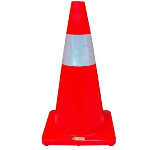 70Cm (27") Orange Traffic Cone With Reflective Striping For High-Visibility Safety 1
