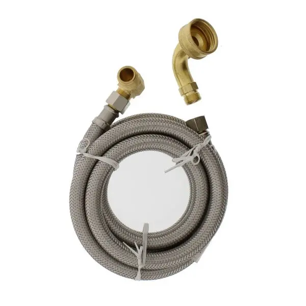 72" Stainless Steel Dishwasher Supply Hose Kit 1