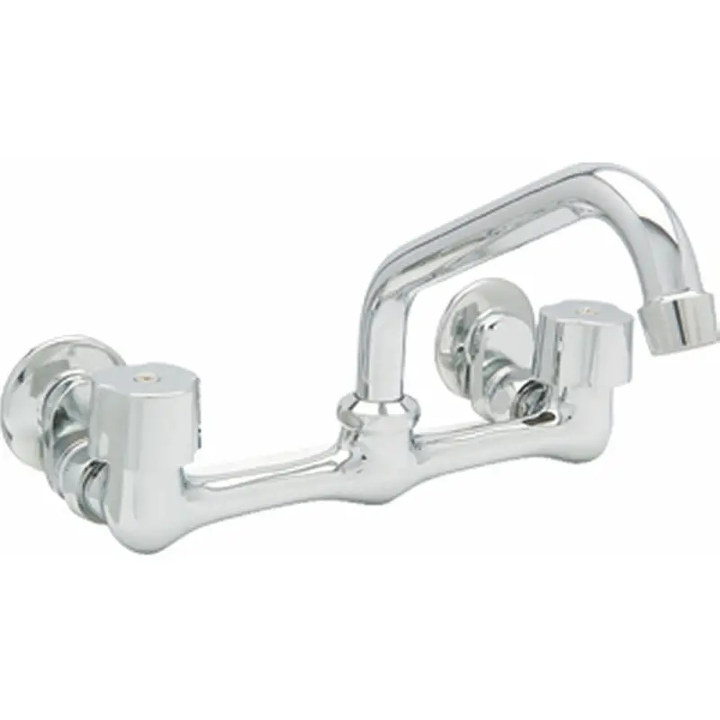 8-Inch Wall-Mounted Janitor Sink Faucet – Includes Handles And Mounting Hardware 1