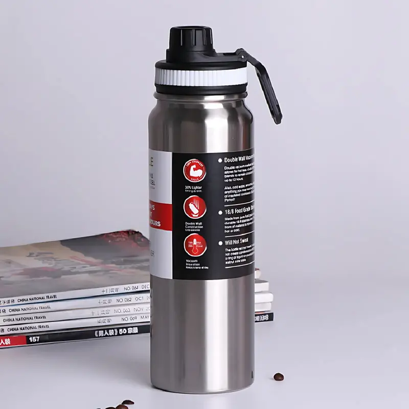 800Ml Double-Wall Stainless Steel Vacuum Flask – Hot/Cold Retention Thermos For Coffee, Tea Or Water 1