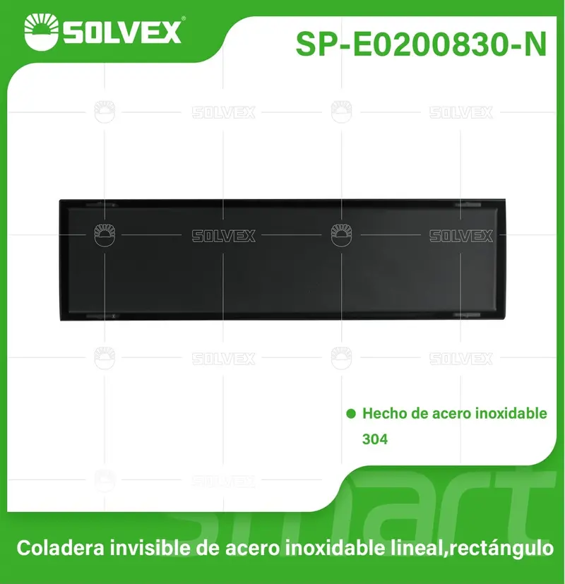 8X30Cm Linear Shower Floor Drain – Matte Black Stainless Steel (Duplicate Variant) 1
