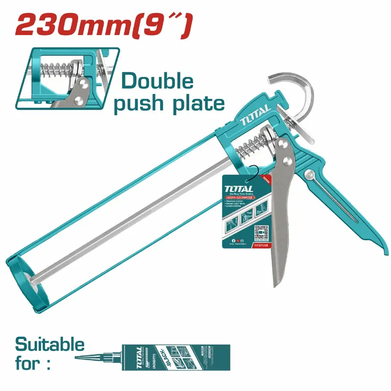 9-Inch Caulking Gun With Dual-Drive Plate — Designed For Silicone And Sealants 1